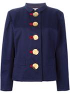 Yves Saint Laurent Pre-owned Oversized Button Fastening Jacket - Blue