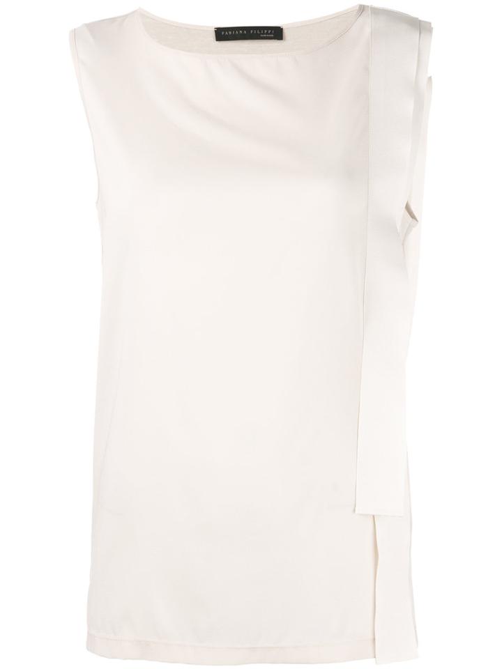 Fabiana Filippi - Shift Blouse - Women - Silk/linen/flax/polyamide/spandex/elastane - 42, Nude/neutrals, Silk/linen/flax/polyamide/spandex/elastane