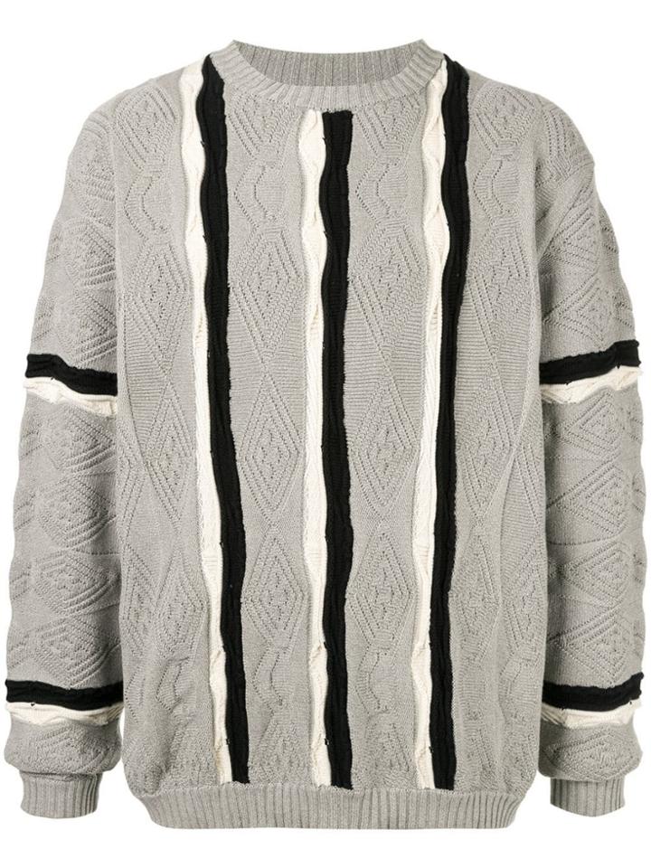 Factotum Striped Jumper - Grey