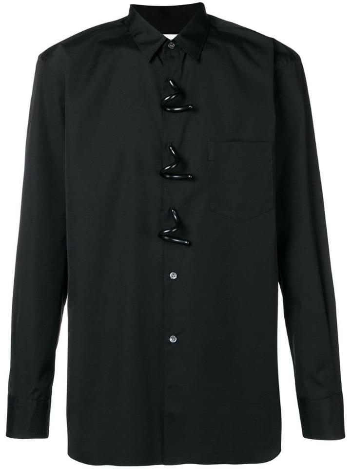 Comme Des Garçons Shirt Swirl Button Shirt - Black