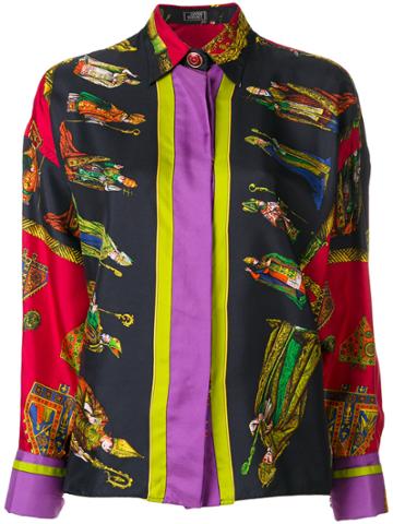 Versace Vintage I Papi Pope Printed Shirt - Multicolour