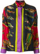 Versace Vintage I Papi Pope Printed Shirt - Multicolour