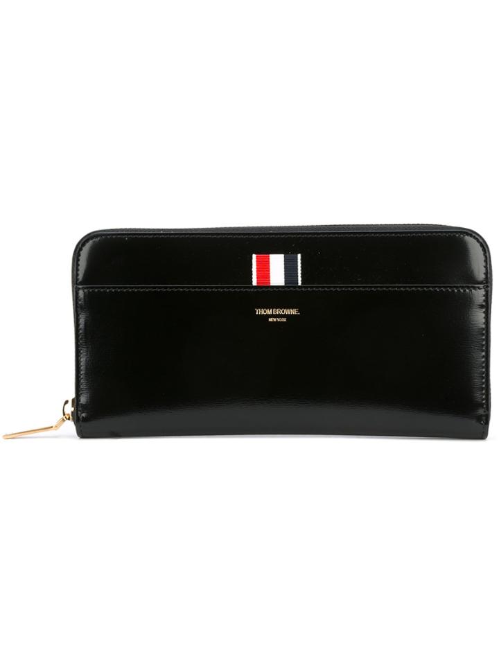 Thom Browne Zip Around Purse - Black