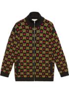 Gucci Gg Star Cotton Jacquard Bomber Jacket - Black