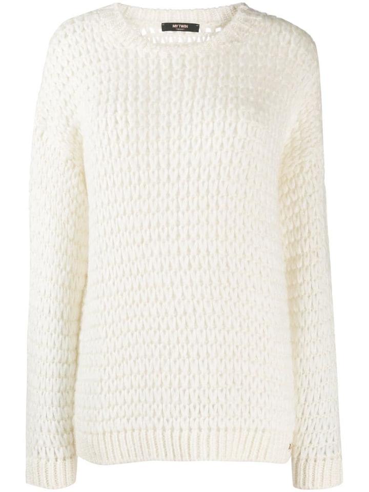 Twin-set Loose Weave Jumper - White