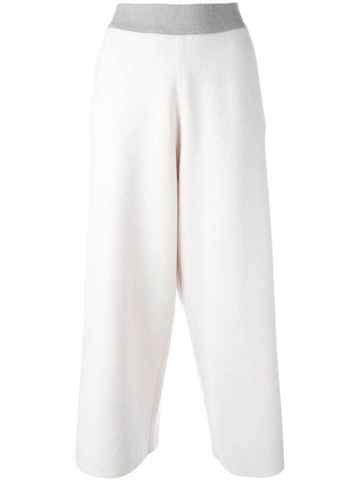 Fabiana Filippi Straight Cropped Trousers, Women's, Size: 48, Nude/neutrals, Cotton/polyester/spandex/elastane/pbt Elite