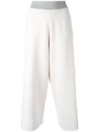 Fabiana Filippi Straight Cropped Trousers, Women's, Size: 48, Nude/neutrals, Cotton/polyester/spandex/elastane/pbt Elite