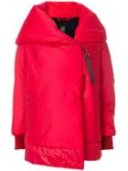 Bacon Side Zip Puffer Jacket - Red