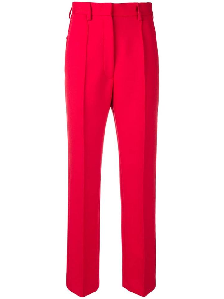 Mm6 Maison Margiela High Waist Trousers - Red