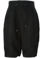 Devoa Harf Sweat Shorts, Men's, Size: 1, Black, Ramie/polyester