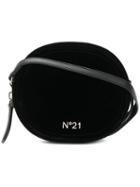No21 - Logo Crossbody Bag - Women - Leather/cupro/viscose - One Size, Black, Leather/cupro/viscose