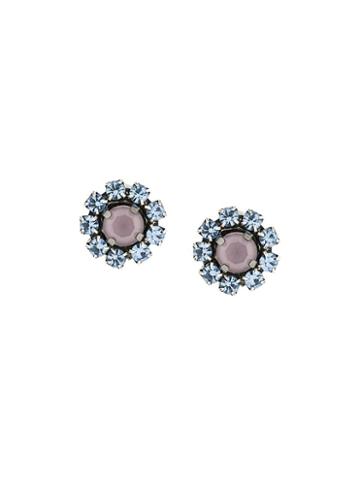 Radà Stone Embellished Earrings, Women's, Pink/purple