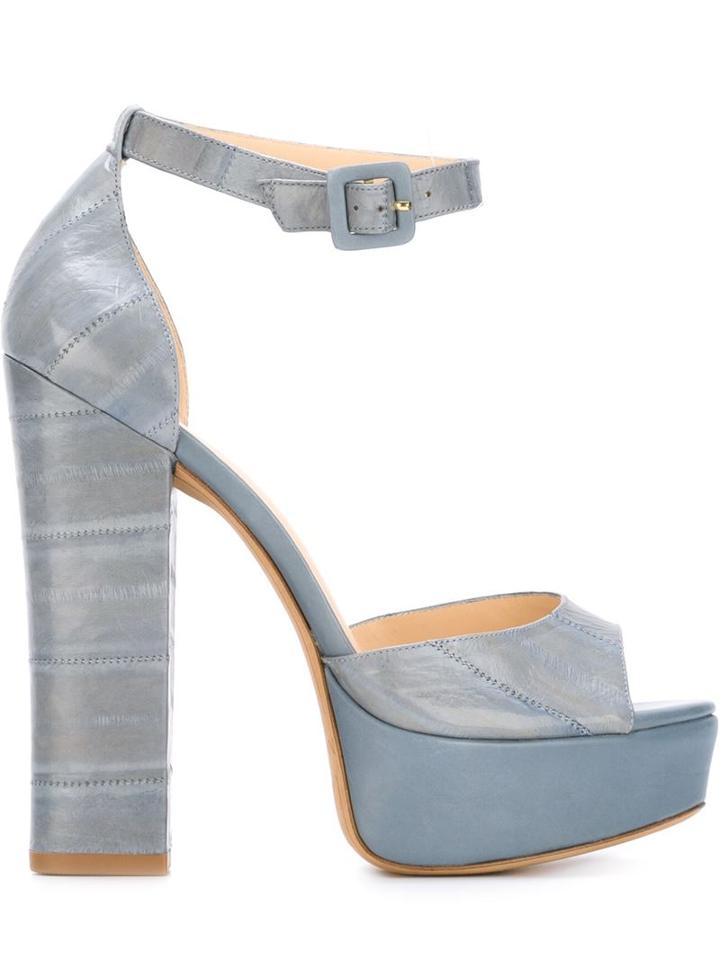 Alexandre Birman Platform Sandals, Women's, Size: 40.5, Blue, Leather