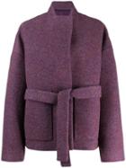 Christian Wijnants Caspir Belted Jacket - Purple