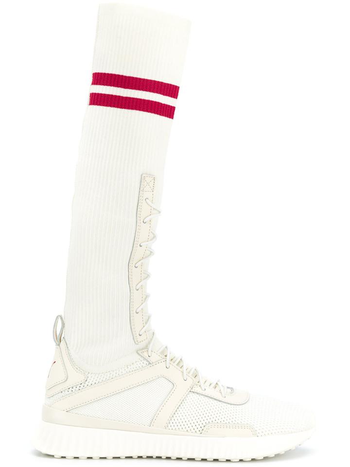 Fenty X Puma Knee High Sock Sneakers - White