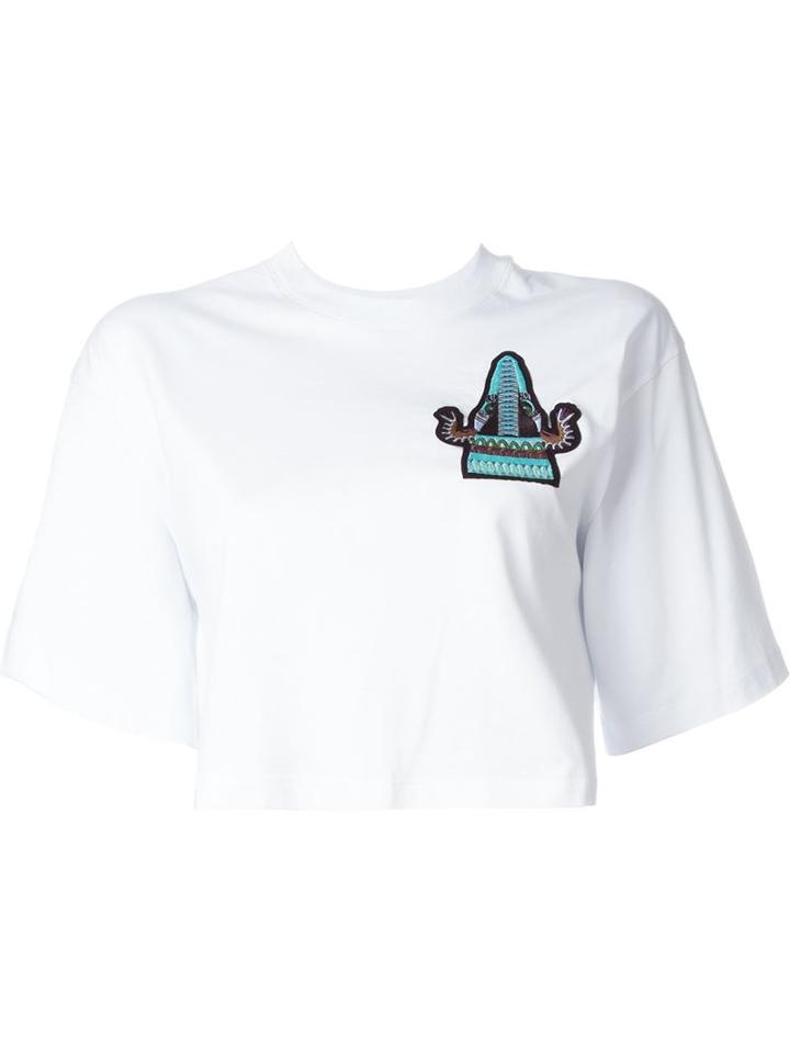 Msgm Embroidered Alligator Wide T-shirt