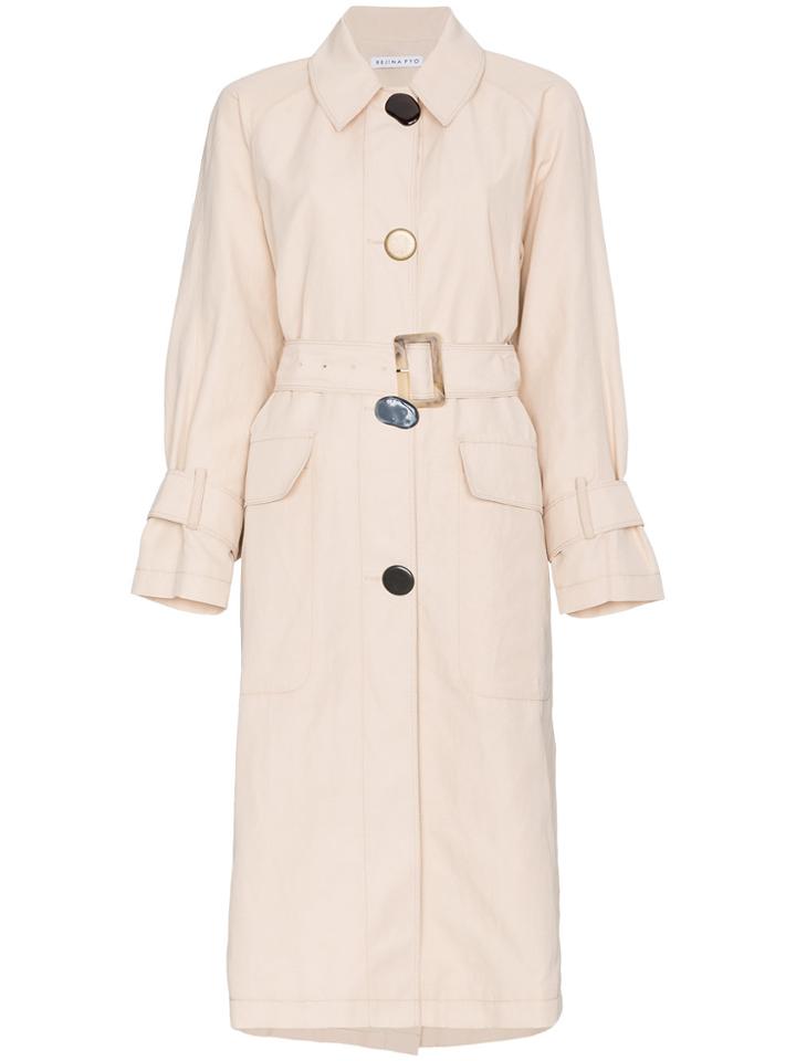 Rejina Pyo Hazel Belted Trench Coat - Nude & Neutrals
