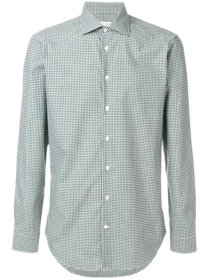 Etro Check Collared Shirt - Green