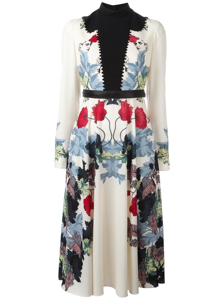 Antonio Marras Floral Print Dress, Women's, Size: 38, Nude/neutrals, Polyester/polyurethane/spandex/elastane/viscose