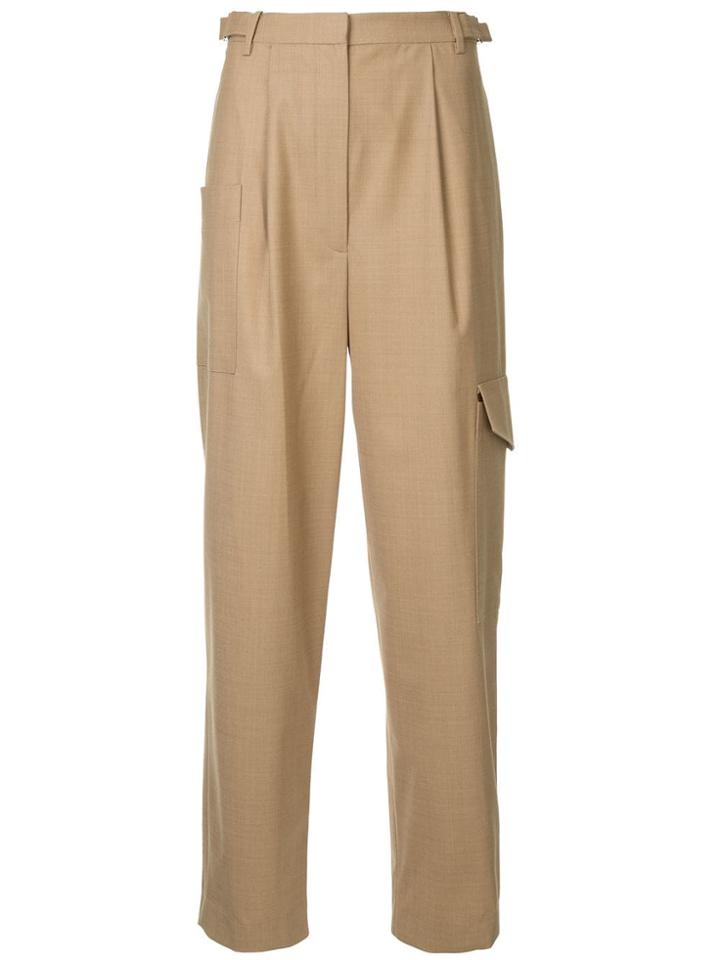 Tibi Straight Paperbag Trousers - Brown
