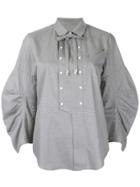 Toga Pulla Embellished Bib Shirt - Grey