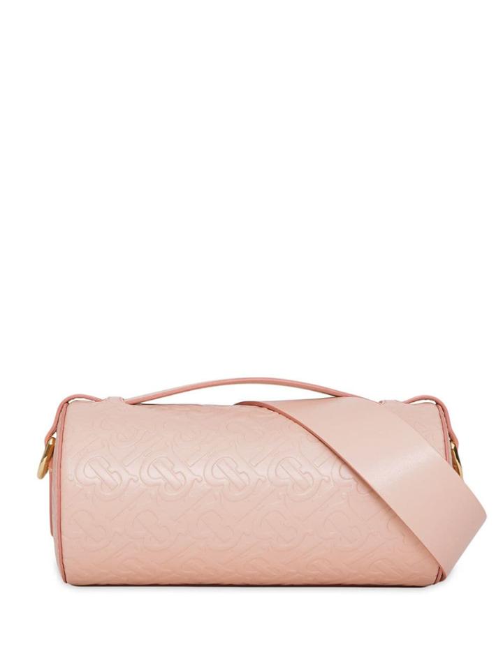 Burberry The Monogram Leather Barrel Bag - Pink