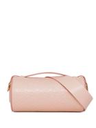 Burberry The Monogram Leather Barrel Bag - Pink