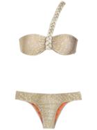 Adriana Degreas One Shoulder Bikini Set - Neutrals