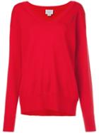 Grey Jason Wu Crew Neck Jumper, Women's, Size: Large, Red, Merino