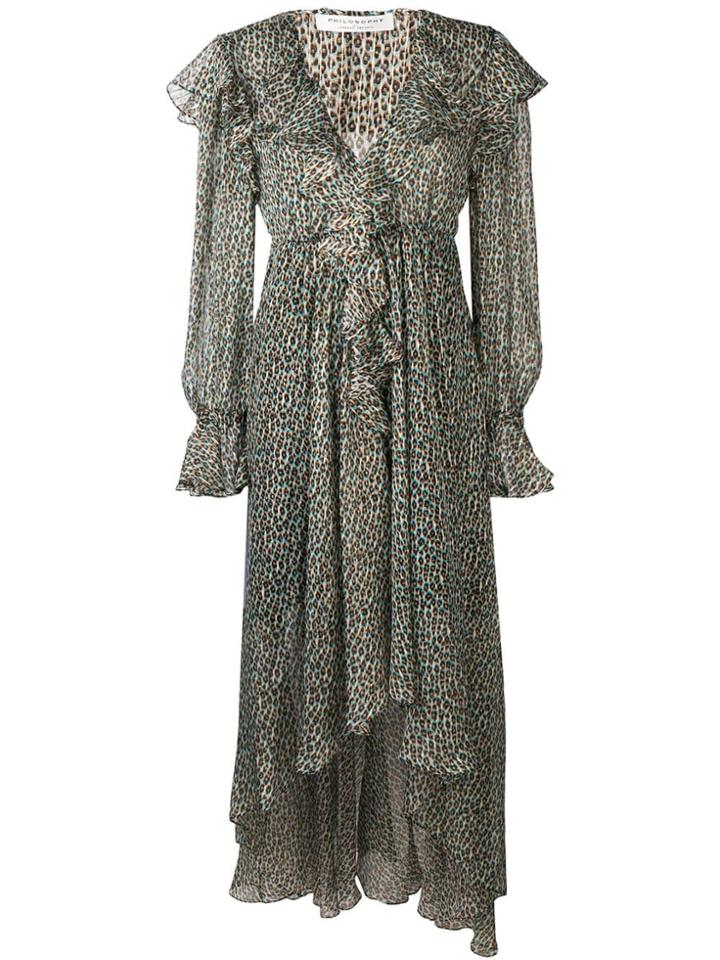 Philosophy Di Lorenzo Serafini Leopard Print Dress - Brown