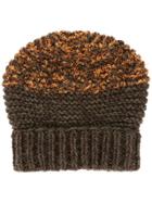 0711 Fuzzy Knit Beanie - Brown
