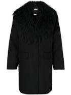 P.a.r.o.s.h. Fur Collared Coat - Black