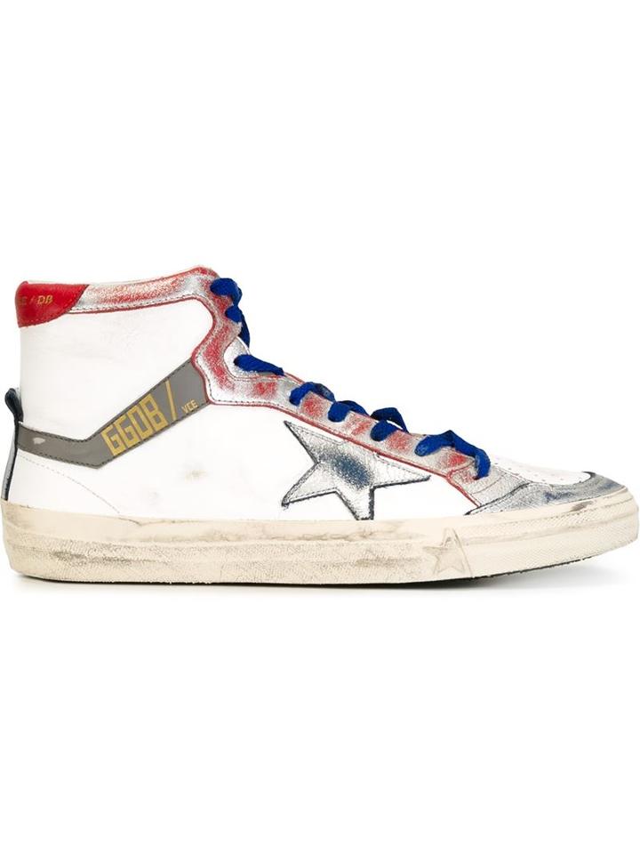 Golden Goose Deluxe Brand 2.12 Hi-top Sneakers, Men's, Size: 41, White, Rubber/leather/cotton