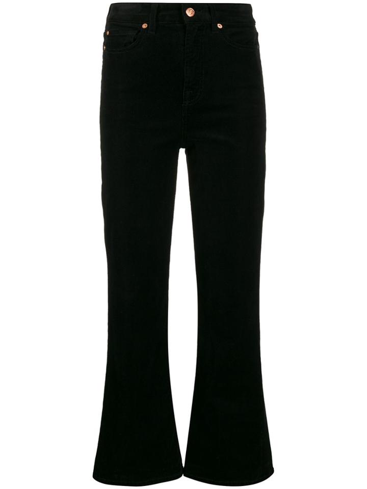 7 For All Mankind Corduroy Bootcut Trousers - Black