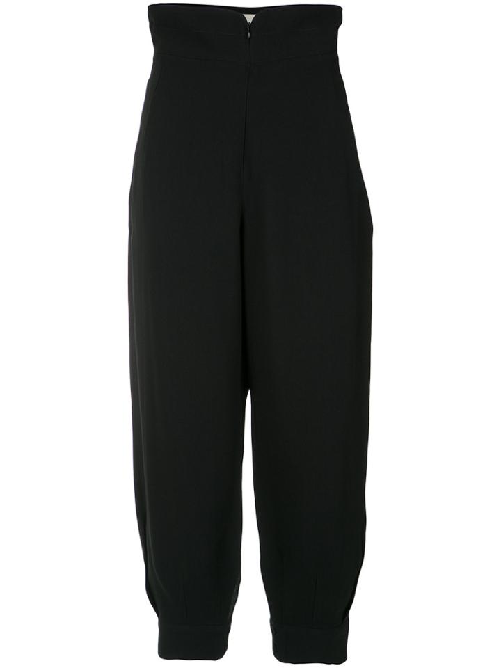 Lilly Sarti High Waisted Clochard Trousers - Black