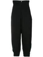 Lilly Sarti High Waisted Clochard Trousers - Black