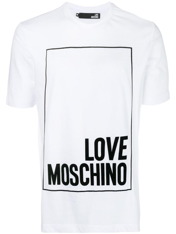 Love Moschino Large Logo Patch T-shirt - White