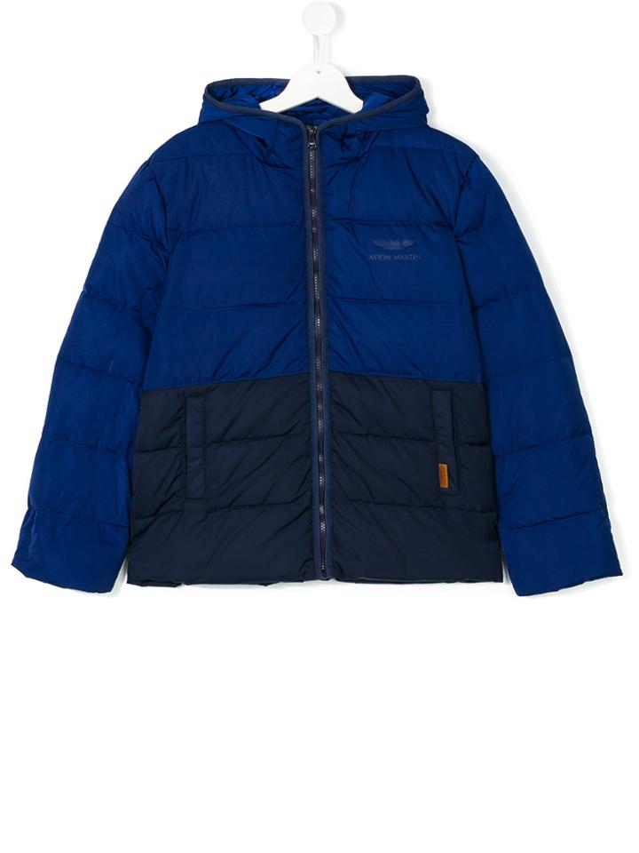 Aston Martin Kids Hooded Padded Jacket - Blue
