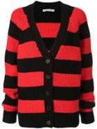 T By Alexander Wang Oversized Striped Cardigan - Red