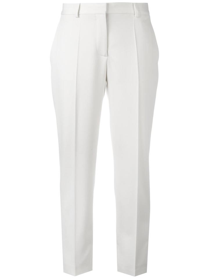 Stella Mccartney - Slim-fit Tapered Trousers - Women - Cotton/viscose/wool - 42, Nude/neutrals, Cotton/viscose/wool
