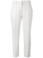 Stella Mccartney - Slim-fit Tapered Trousers - Women - Cotton/viscose/wool - 42, Nude/neutrals, Cotton/viscose/wool