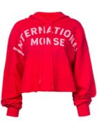 Monse Logo Print Hoodie - Red