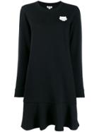 Kenzo Tiger Patch Knitted Dress - Black