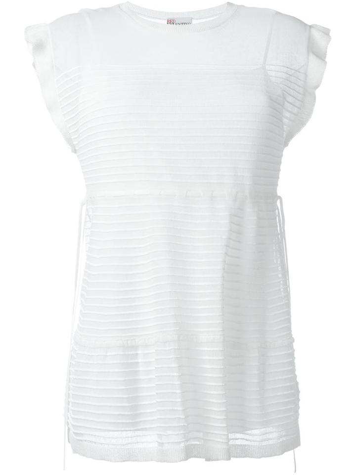 Red Valentino Striped Fine Knit Top