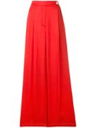 Semicouture High Waisted Palazzo Pants - Red