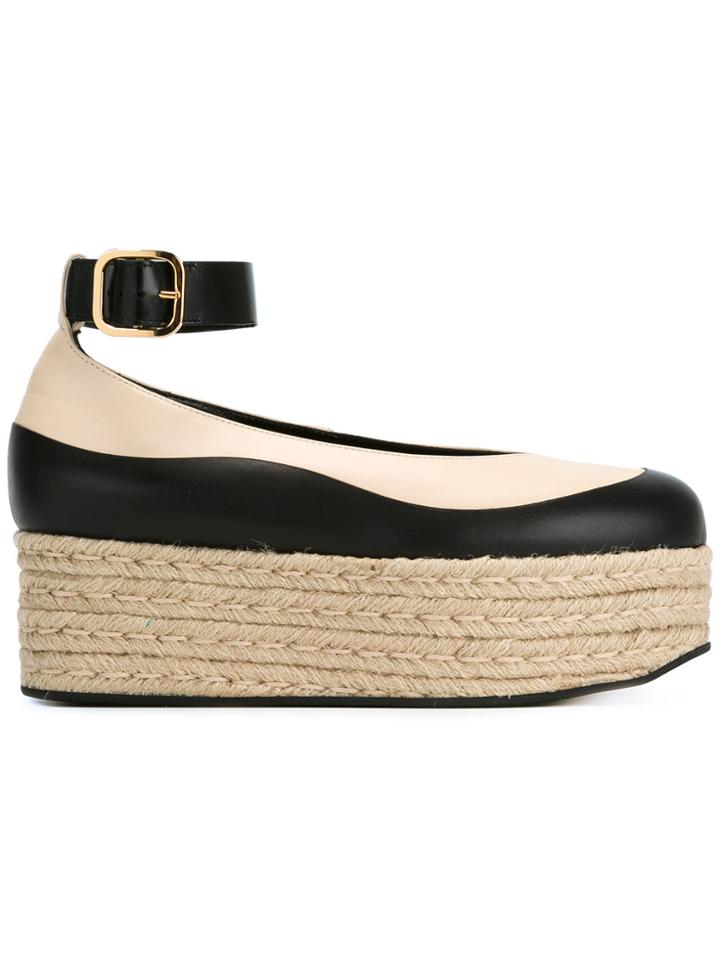 Marni 'vitello' Platform Espadrilles - Nude & Neutrals