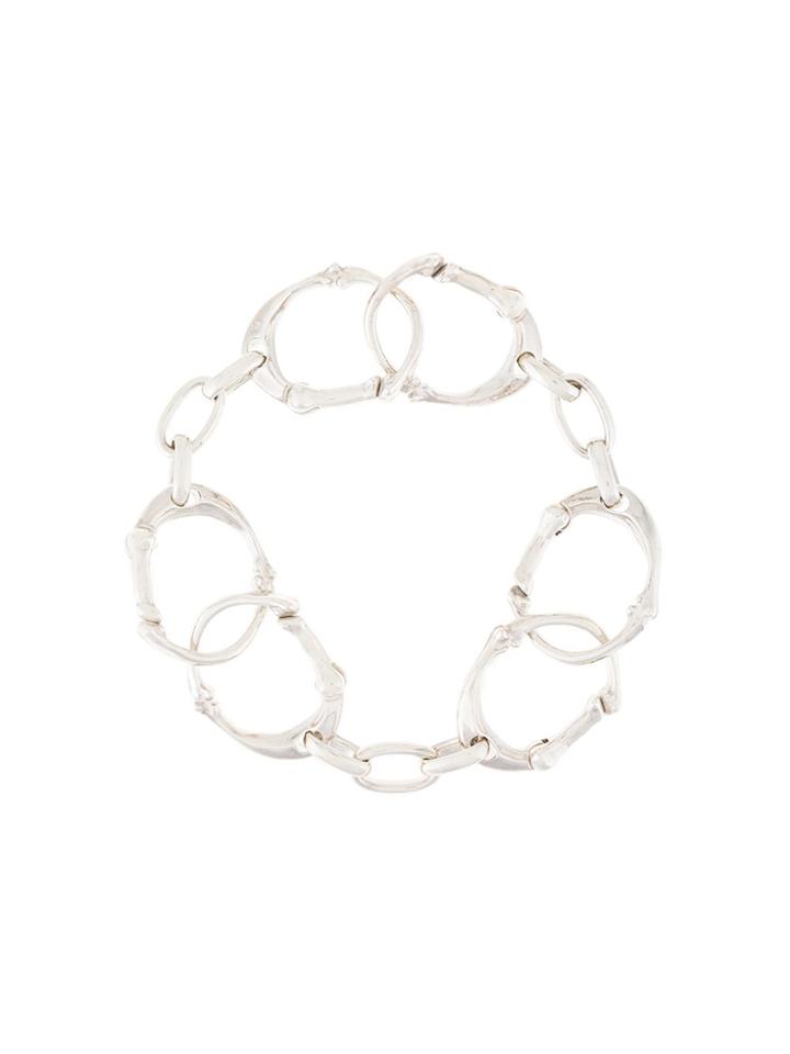 Takahiromiyashita The Soloist Bone-shaped Bracelet - Silver