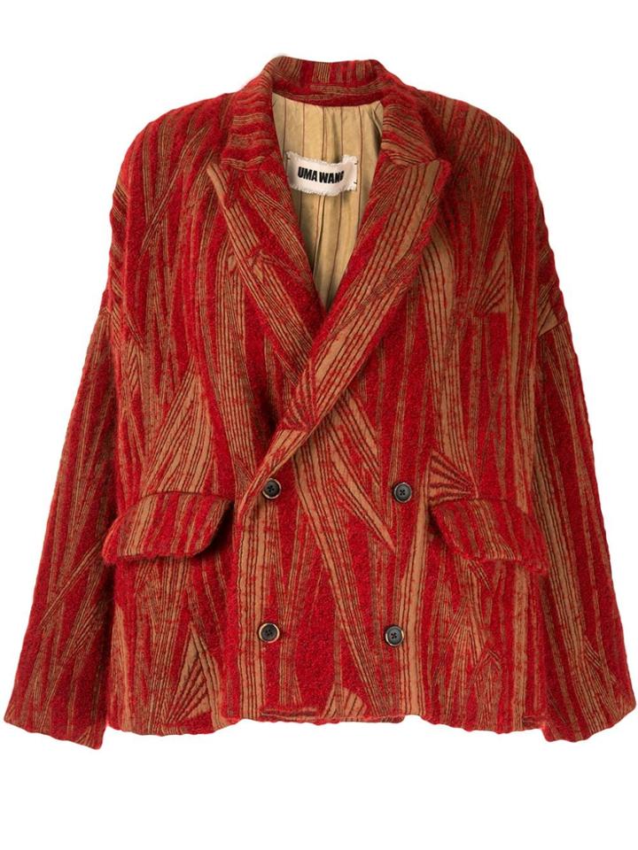 Uma Wang Textured Printed Blazer
