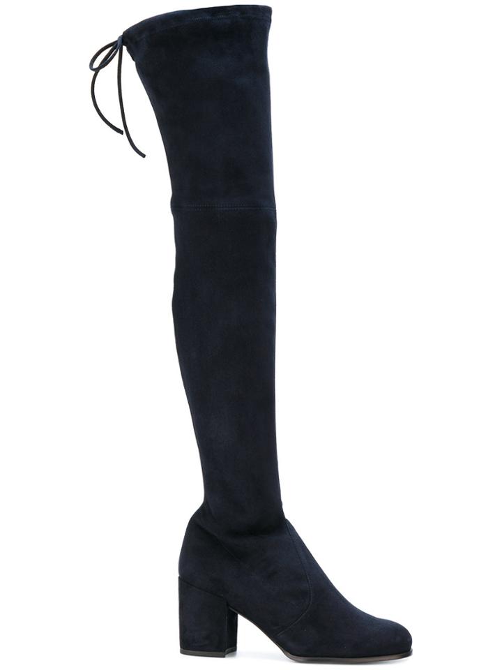 Stuart Weitzman Tieland Stretch Boots - Blue