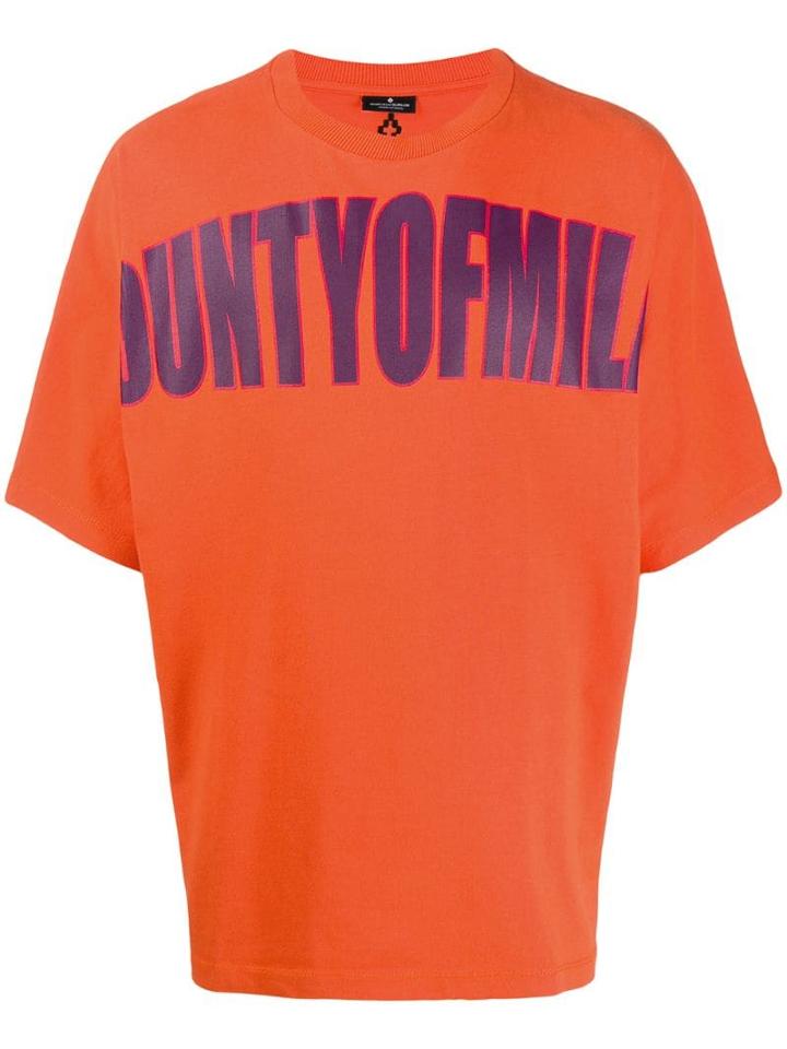 Marcelo Burlon County Of Milan Oversized Logo Print T-shirt - Orange